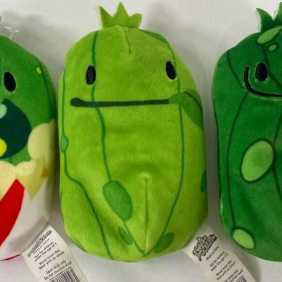Cats Vs Pickles Set of 3 Mini Bean Bag Plush Collectibles Carl Joe & Junior 4” - Picture 3 of 4